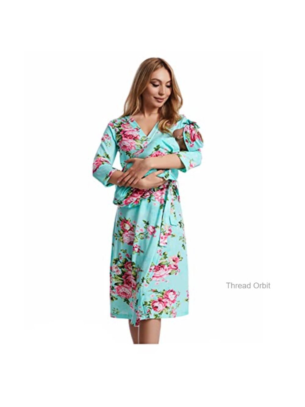 Maternity Robe and Swaddle Set, Mommy and Me Hospital Outfit